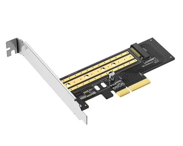 Ugreen 70503 M.2 NVME to PCI Express 3.0 x4 Adapter Card, Support M Key Solid State Drive Type 2280 2260 2242 2230 Converter to Desktop PCI Express