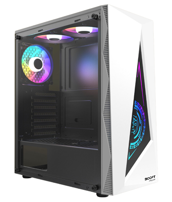 Boost Jaguar RGB Mid-Tower ATX Case - White 