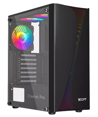 Boost Cheetah Pro RGB Mid-Tower ATX Case - Black 