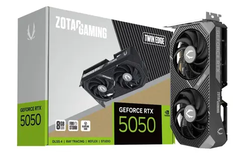 ZOTAC GAMING GeForce RTX 5050 Twin Edge 8GB GDDR6 PCI Express 5.0 x8 Graphics Card