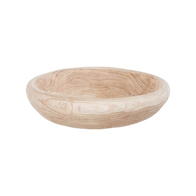 Handmade Decorative Paulownia Wood Bowl, Natural