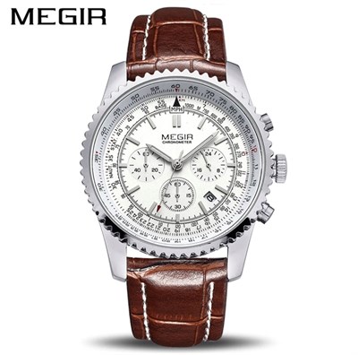 Original Megir Classic Business Formal Chronograph Watch for men