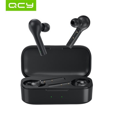 QCY T5 TWS Wireless Earbuds Bluetooth 5.0 Touch Control Mini Sport Earphones Stereo HD - Black