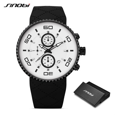 SINOBI Chronograph Military Sports wrist watch for Men-Matte Black