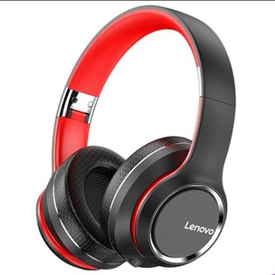 Lenovo HD200 Wireless Bluetooth Headphones - Red/Black