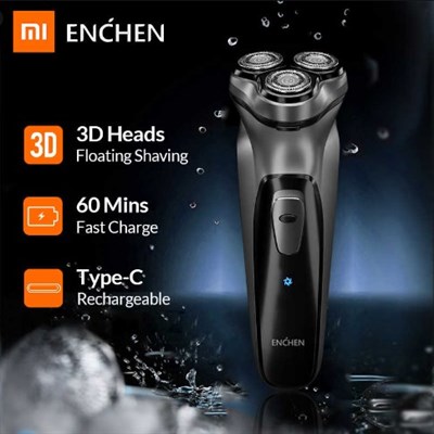Xiaomi Enchen Blackstone 3D Electric Shaver Razor for Men Beard Hair Trimmer | USB Type-C Rechargeab