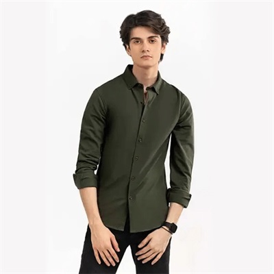 Premium Slim Fit Casual Shirt For Men-Green