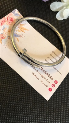 Cartier Nail bangle plain - SIlver  - Instock