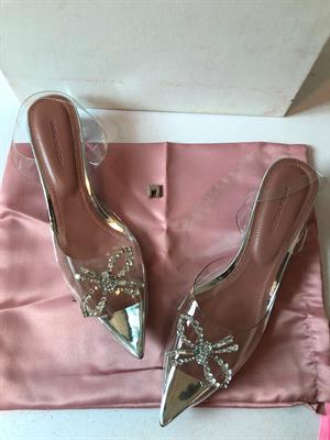 Amina Muaddi Silver - Size 39.5