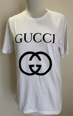 Gucci Tshirt White - Black logo