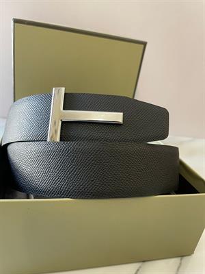 TOM FORD Black with Silver buckle belt 95cm