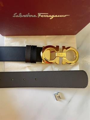 Ferragamo Golden buckle Reversible Belt - 90cm