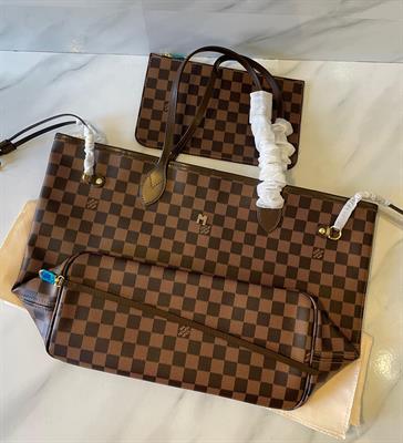 LV Neverfull MM Damier Ebene Canvas - 31cm