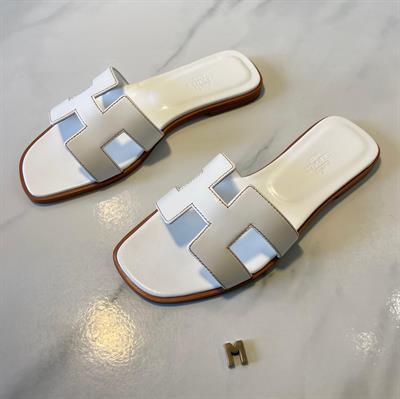 Hermes Oran white - Size 36 - Half handmade