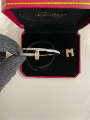 Cartier Nail bangle with diamonds - Size 17cm & 18cm 