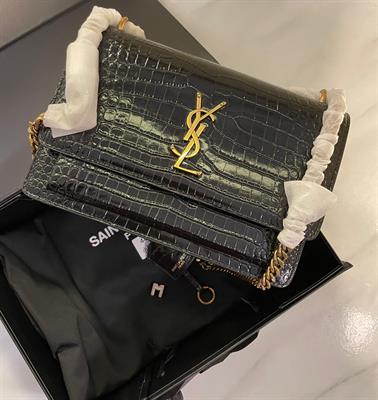 YSL Sunset Black Croc pattern - 22cm 