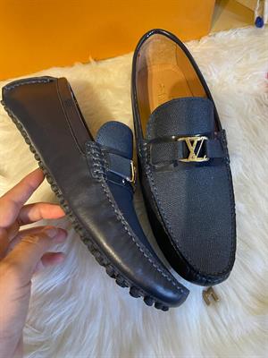 LV men Loafers Blue gold Buckle - Size EU 42- US 9 