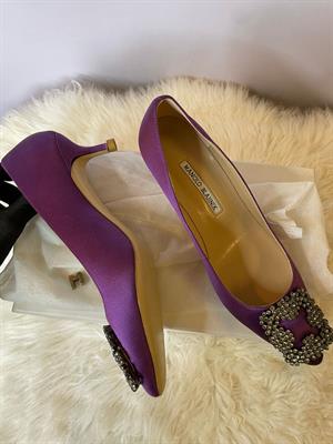 Manolo Hangisi 65mm heels purple EU 38