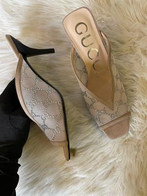 Gucci crystal-embellished mesh Heels Size 39 - Good for size 40