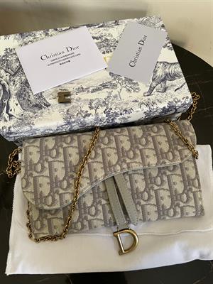 Dior Small Saddle Pouch with Chain 