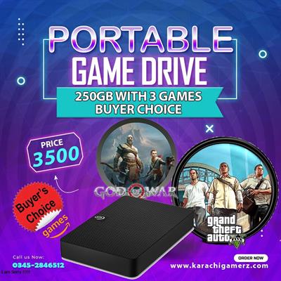 Portable Game Drive 250GB Full Of Games Hard Disk External Drive USB Buyer Choice Games