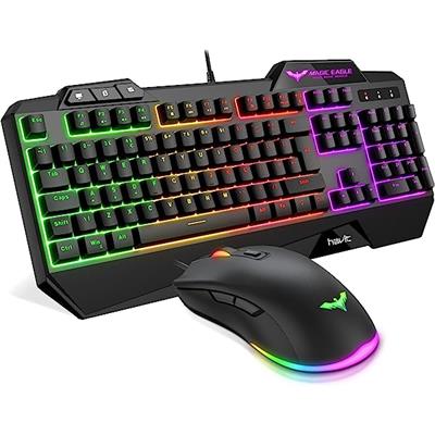 GK-XLI COMBO Gaming Keyboard & Mouse (UK Layout Rainbow LED Backlit Wired