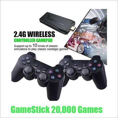  Video Game Stick Lite 4K Console 64G Built-in 20000 Games Retro Handheld TV Game Console Wireless Controller