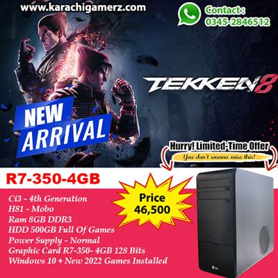 Core i3 4th Generation -HDD 500GB - Ram 8GB Graphic Card  R7-350-4GB 128Bits New Games Installed