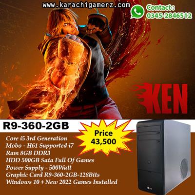 Gaming PC Core i5 3rd Generation with | R9 360 2GB | Graphic card New Games 2023 Collection Installed 