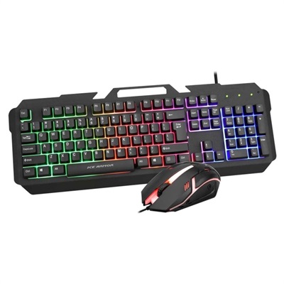 keyboard Ice Armor BT-360 metal rainbow light game set photoelectric key mouse