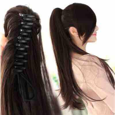 Ponytail Claw Clip in Ponytail Extension Straight Natural Hair Women Hairpiece