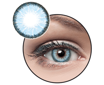 Optiano Color Lens ICE BLUE - With Traveling Kit