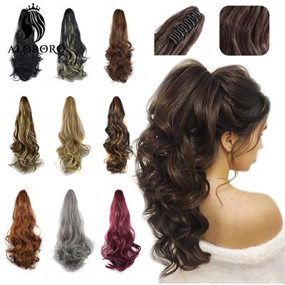  Synthetic Claw Clip Ponytail Hair Extension Wavy Ponytail Synthetic Ponytail Hair Clip For Women Pony Tail Hairpiece