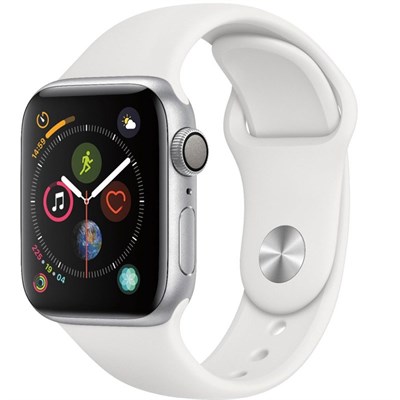 iWATCH SERIES 4, 40MM WHITE SPORT BAND