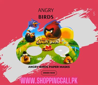 ANGRY BIRDS PAPER MASKS ( PACK OF 10 PAPER MASKS )