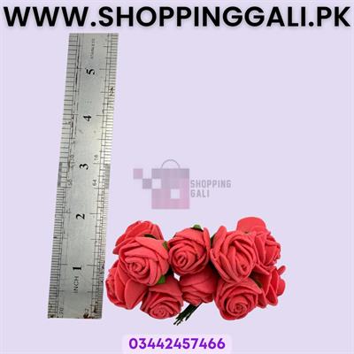 Mini Foamic Roses - 1 Inch - Artificial Flowers - Pack Of 24