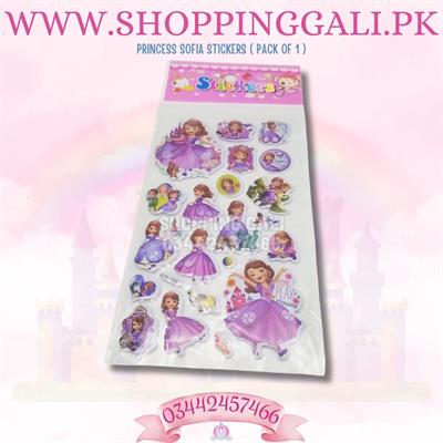 PRINCESS SOFIA STICKERS PACK FOR GIFT DECORATION ( 1 PCS )