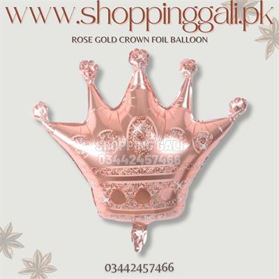 ROSE GOLD COLOR CROWN FOIL BALLOON IN BIG SIZE ( 73 CM X 67 CM )