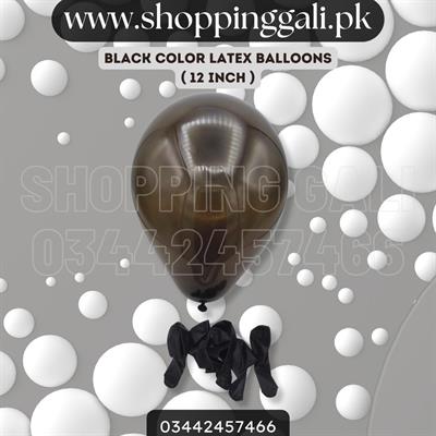 BLACK COLOR LATEX BALLOONS PARTY DECORATION BALLOONS ( PACK OF 25 BALLOONS )