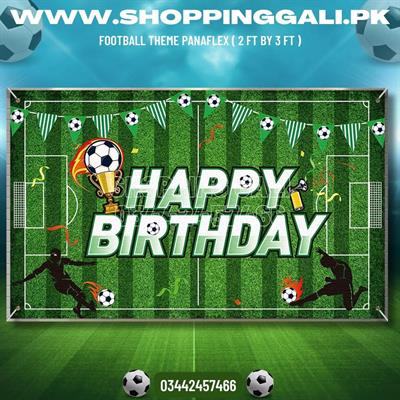 FOOTBALL BIRTHDAY PARTY BANNER ( 36 INCHES X 24 INCHES )