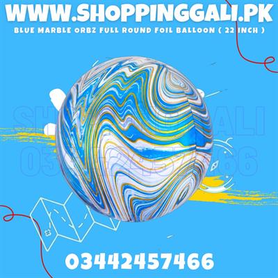 BLUE MARBLE DESIGN ORBZ FOIL BALLOON FULL ROUND FOIL BALLOON ( 22 INCH IN SIZE )