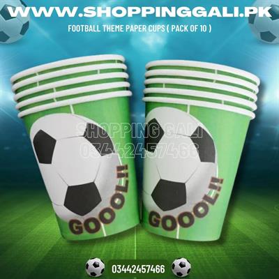 FOOTBALL PAPER CUPS ( PACK OF 10 PAPER CUPS )