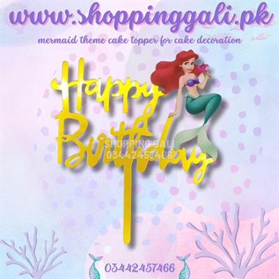 MERMAID BIRTHDAY CAKE TOPPER FOR CAKE DECORATION