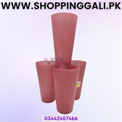 PLASTIC CUPS IN PINK COLOR TUMBLER - PACK 4 CUPS