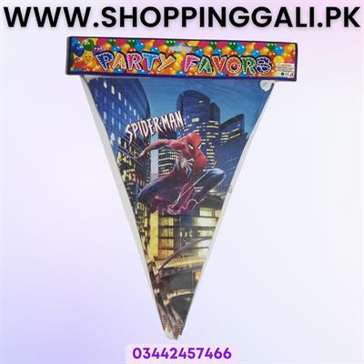 SPIDERMAN PARTY FLAGS BANNER ( PACK OF 10 BUNTINGS )