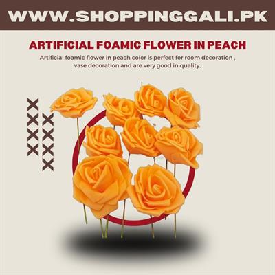 PEACH COLOR ARTIFICIAL FLOWERS FOR TABLE DECORATION ( PACK OF 10 FLOWERS )