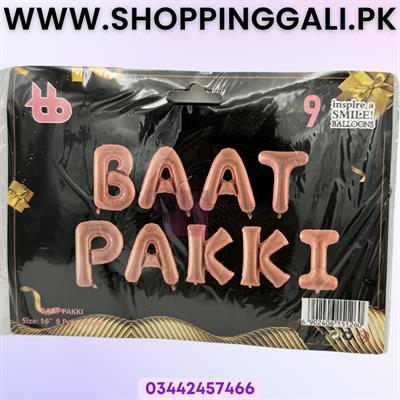 BAAT PAKKI FOIL BALLOONS IN ROSE GOLD COLOR - 16 INCHES IN SIZE