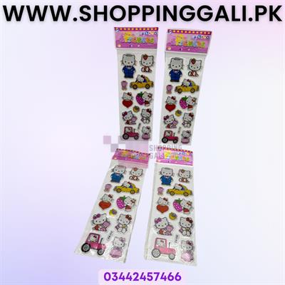 HELLO KITTY THEME STICKERS PACK FOR NOTEBOOK DIARY DECORATIONS PACK OF 3 STICKERS