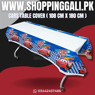 CARS TABLE COVER FOR TABLE DECORATION ( 108 CM X 180 CM )