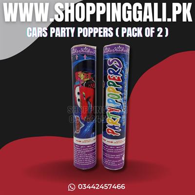 CARS PARTY POPPERS PACK OF 2 PARTY POPPER ( 20 CM IN SIZE )